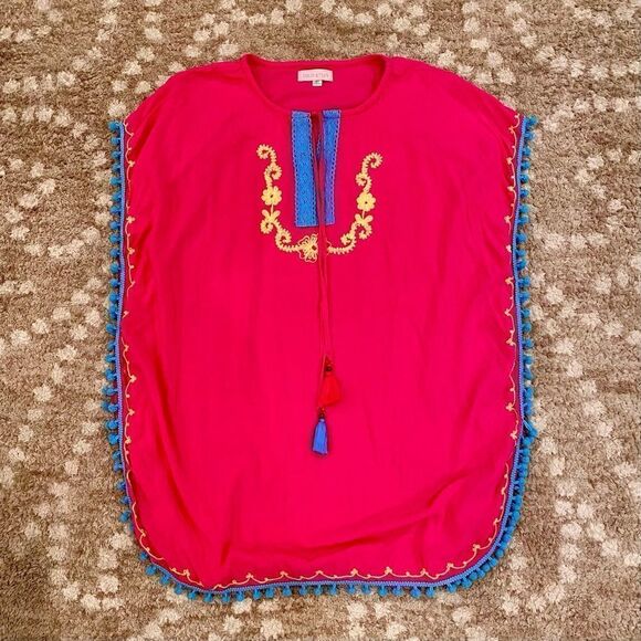 Bela & Nuni Pink Pom Pom Cover Up - Picture 1 of 1